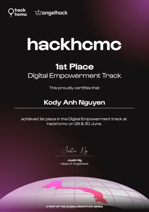 Giải Nhất — AngelHack hackhcmc Digital Empowerment 2024