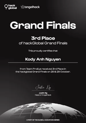 Giải Ba — AngelHack Grand Finals hackglobal 2024