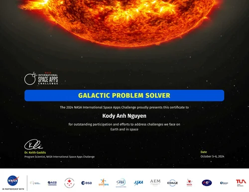 NASA International Space Apps Challenge 2024 — Galactic Problem Solver